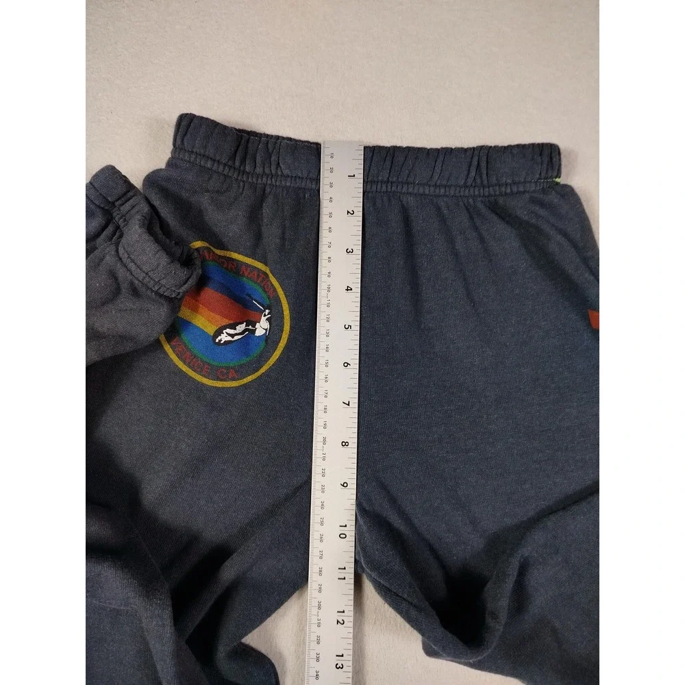 Aviator Nation Venice Sweatpants Youth 12 Gray Fleece Jogger Rainbow Logo
